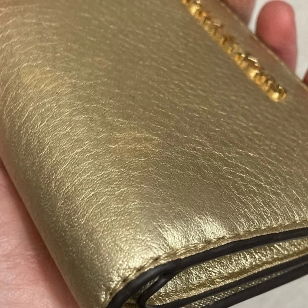 Michael kors gold leather wallet